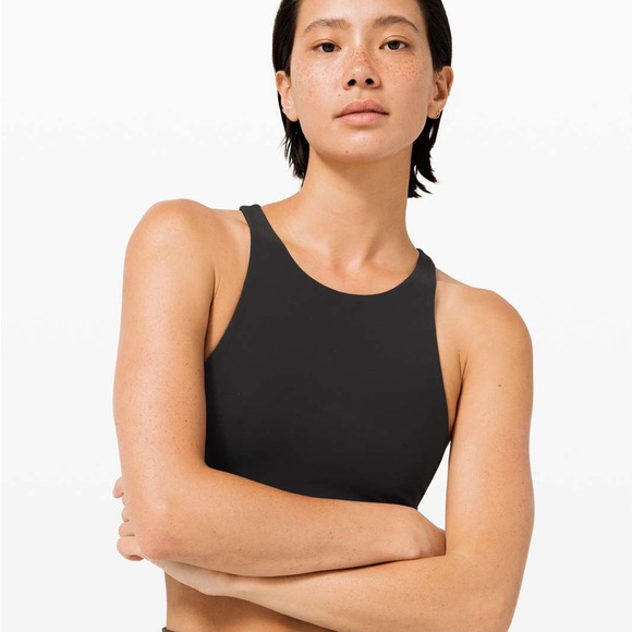 Lululemon Energy High-Neck Longline Tough Bra *Medium Support, B-D, Black 10 - Picture 3 of 8